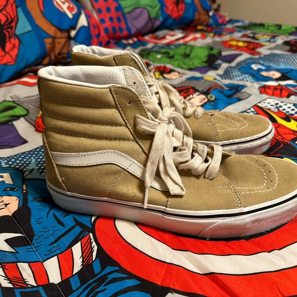 Vans Cream High-Top Sneakers